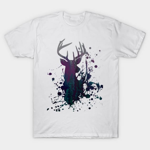 Ink Deer T-Shirt by WisperzWaltz